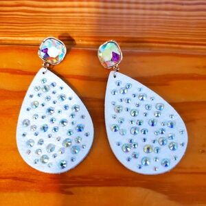 Pink Pinache Iridescent Teardrop Earrings